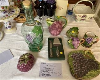 #49	Grapes - Lg Decanter, Pitcher,S&P,Trivets, C&S	$45
