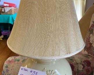 # 53	Oriental Lamp w/Shade	24"	                     $25
