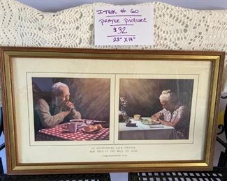 # 60		Prayer Picture	23" x 14"	                      $32
