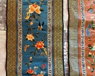 #67	2 Oriental Silk Pillow Cases	23" x 10"	          $28
