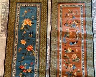 # 67	2 Oriental Silk Pillow Cases	23" x 10"	           $28
