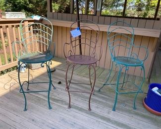 # 	77		3 Metal Bar Stools	28" Seats	      $100
