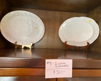 # 	91		2 White Platters		$30
