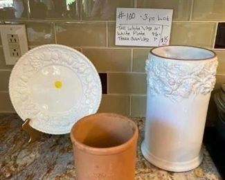 # 	100		3 Pc. Lot  - Vases, Plate		$15

