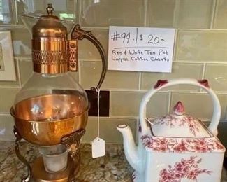 # 	99		Copper Carafe & Tea Pot		$20
