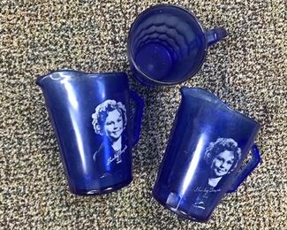 Shirley Temple pitchers and cup.
