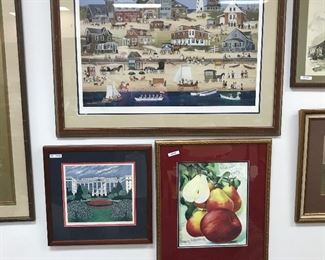 Large selection of artwork.