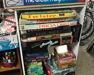 Large selection of board games.