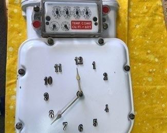 Gas meter retrofitted into a clock.