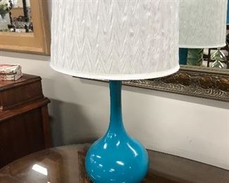 Turquoise lamp,   22"H,  $15