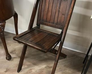 Antique folding chair  $15