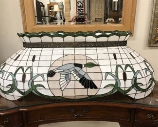 Stained glass pool table light, ceiling mounted,  $50