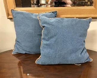 Set of 2 denim pillows, $12
