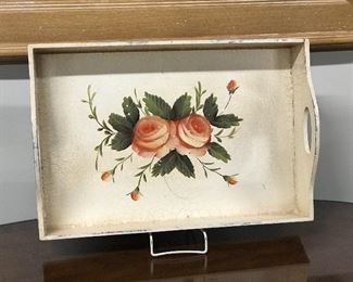 Wooden Rose tray,  $10