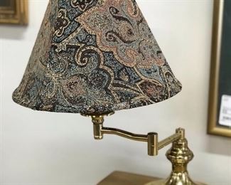 Brass desk lamp,  $10