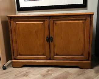 Wood cabinet,   $110