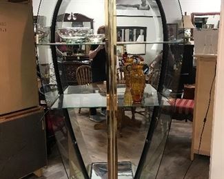 Modern glass cabinet,  $150