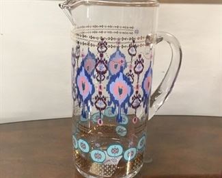 Glass decorative pitcher,  $8