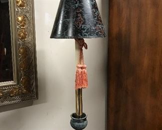 Lamp w/ teal shade,  26"  $8