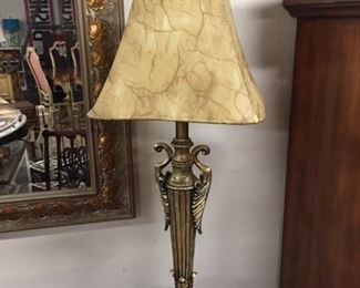 Gold lamp,  35"H,  $25
