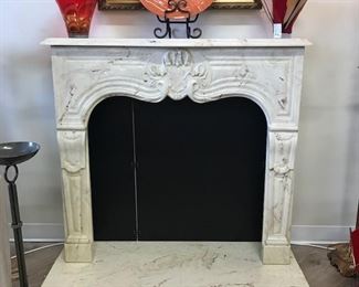 Marble fireplace,  44"W x 42"H x 10"D,    $299