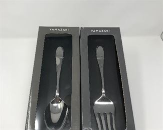 Yamazaki serving spoon & fork, - NEW in box -  $10 for the pair