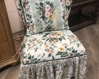 Floral chair, seat height 16",  $35