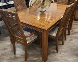 Dining table with 8 chairs, 1 leaf,   $315