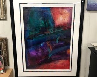 Large colorful print, 56"H x 44"W,  $90