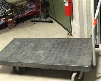 Rubbermaid grey platform cart,  5"x 30",  $75