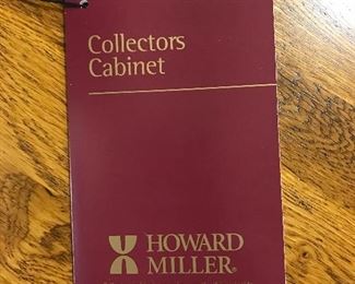 Howard Miller curio cabinet booklet