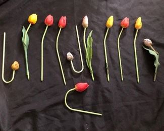 Super delicate 1920s  German Antique Hand Blown Tulip Collection! Hand blown!!  You can almost smell
them.  