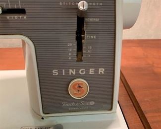 Close up of singer sewing machine