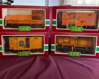 Colleciton of 4 Vintage LGB G Scale Train Cars