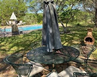 Patio set with umbrella $300