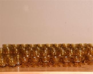 20. Group Lot Of Amber Colored Glassware