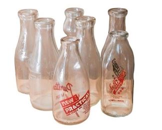 25. Group Lot Of Vintage Milk Bottles
