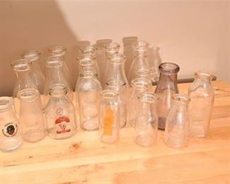 26. Group Lot Of Vintage Milk Bottles
