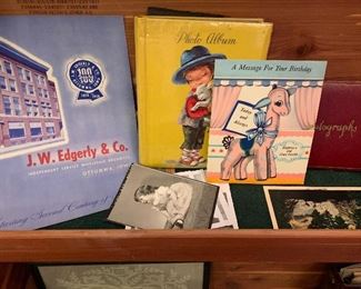 advertising, cards, photo albums