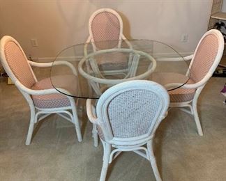 Ayers & Chairmakers Inc. Lanikai Glass Top Table & Chairs https://ctbids.com/#!/description/share/396723