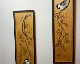 K. McDermott Chickadee Woodcraft Art https://ctbids.com/#!/description/share/396753