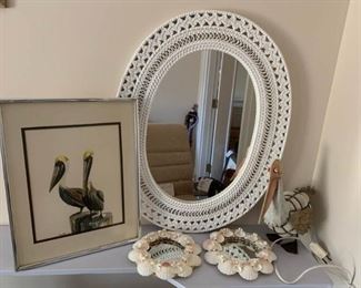 Pelican Artwork/Pelican Light/Shell Mirrors Etc https://ctbids.com/#!/description/share/396768