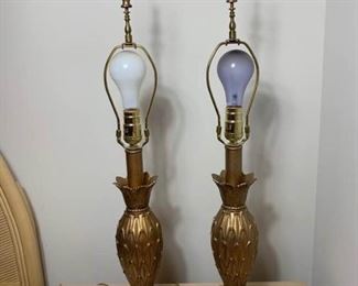 Gold Colored Pineapple Lamp Set https://ctbids.com/#!/description/share/396779
