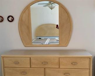 Lea Industries Arched Mirror & Triple Dresser https://ctbids.com/#!/description/share/396809