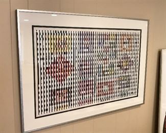 Yaacou Agam - Noon Serigraph. Numbered 77/144 signed in pencil. Framed 42x29. Artwork 39x25.
$750