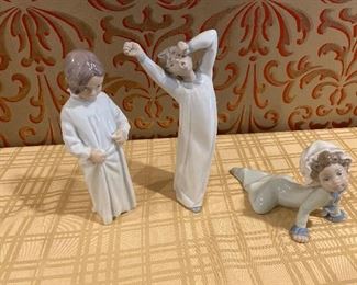 Lladro 2 pc figurines and Bing & Grondahl Good Morning Figurine 
3 pc total $50.