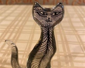 Vintage 1960’s Abraham Palatnik Op Art Lucite Cat.  4.5”H $25.