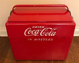 Vintage Coca - Cola metal cooler with drain plug and bottle opener. 18x17x12.
$90