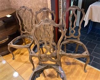 Set of 4 wood dining chair frames.  $150.