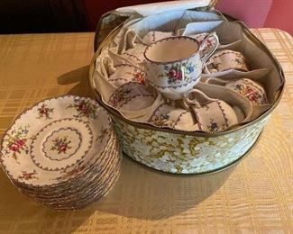 Royal Albert petit point China.  Set of 10 cups and saucers. $50.